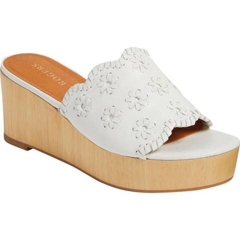 Shop Jack Rogers Women S Rory Wedge Slide White Leather