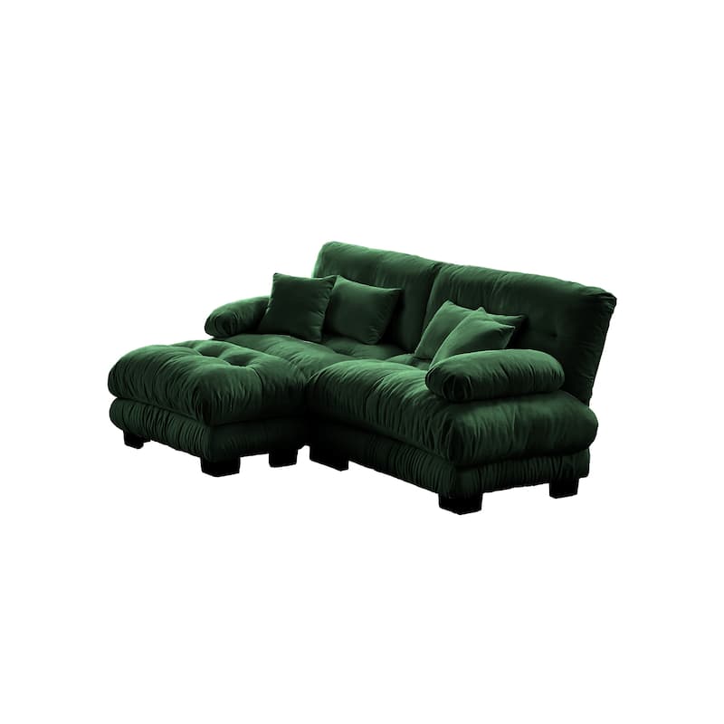 Cloud Couch 2-Seater Sofa with Convertible Ottoman