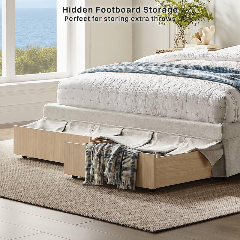 Canton Upholstered Queen Size Storage Bed