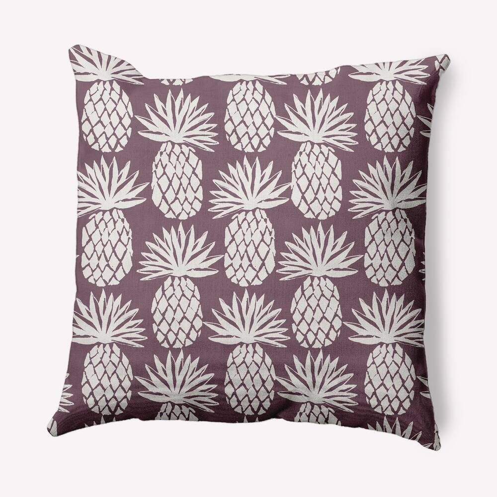 Pineapple Pattern Nautical Indoor/Outdoor Throw Pillow