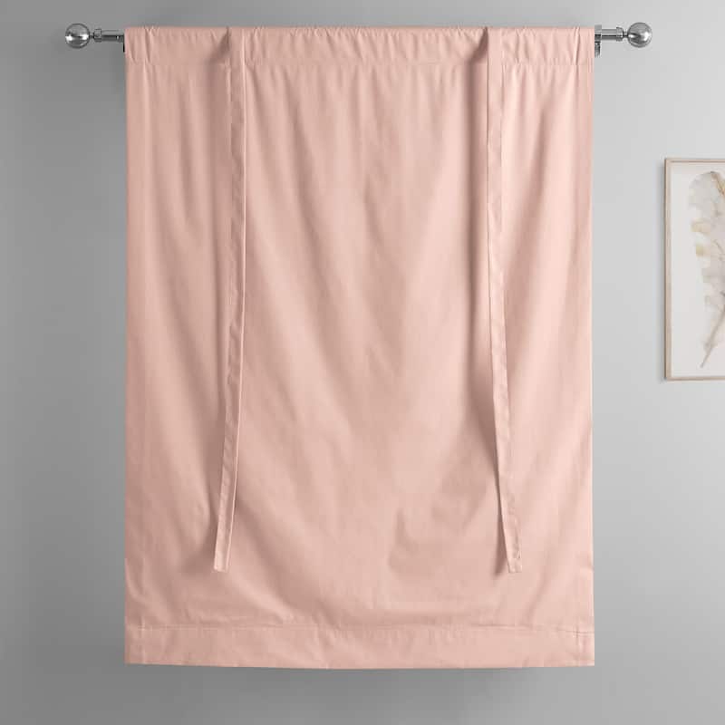 Exclusive Fabrics Solid Cotton Tie-Up Window Shade (1 Panel)