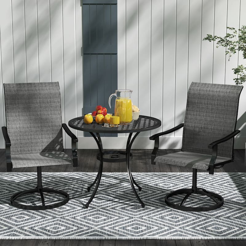Comfortable Mesh Ergonomic Office Chair Set with 360 Swivel High Back and Durable Steel Frame - 24" W x 29.9" D x 42.5" H
