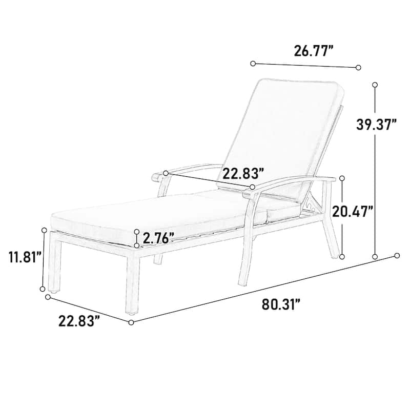 Cast Aluminum Lounge Chair