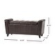 preview thumbnail 18 of 17, Alden Tufted Faux Leather Armed Storage Ottoman Bench by Christopher Knight Home