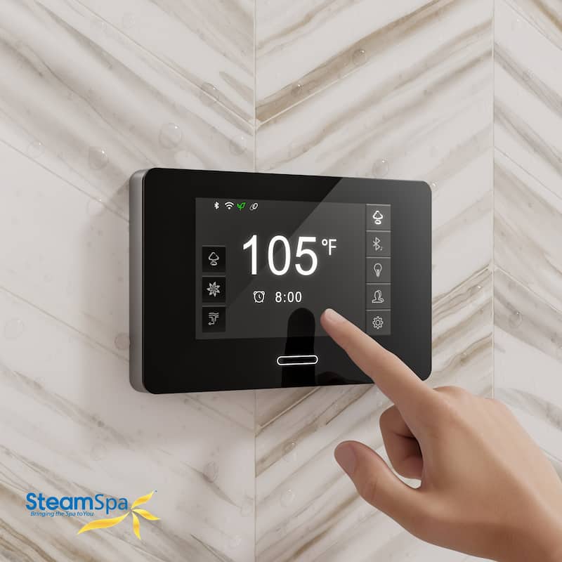 Black Series WiFi and Bluetooth 9kW QuickStart Steam Bath Generator Package with Dual Aroma Pump in Oil Rubbed Bronze