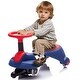 preview thumbnail 1 of 29, 6V Kids Ride On Electric Wiggle Car,Flashing & Shock-absorbing PU Wheels,Retractable,Steering Wheel Rotates 360,Bluetooth
