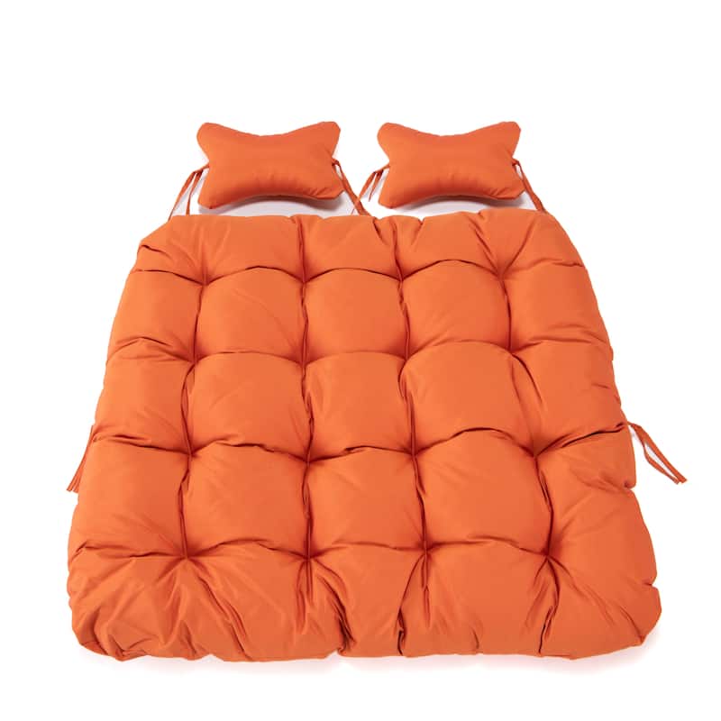 Egg Swing Chair Cushion Durable Weather Resistant Polyester Fits 2 People by LeisureMod