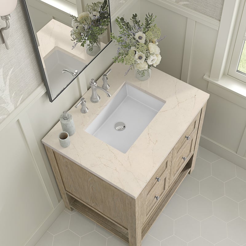 James Martin Vanities Breckenridge 30" Single Vanity, Whitewashed Oak