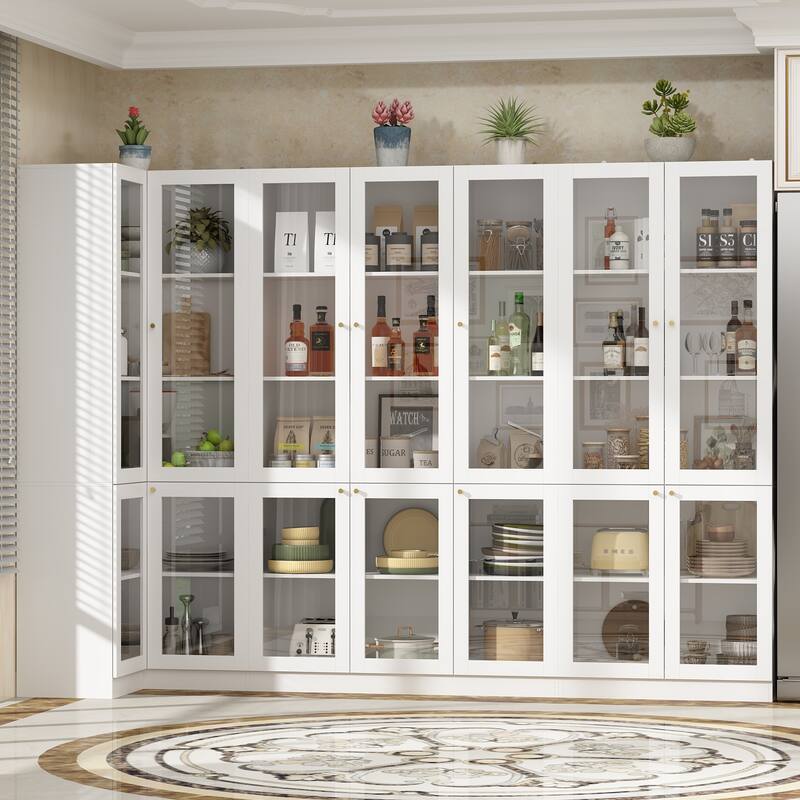 Modular Kitchen Utility Buffet,Large Cupboard Pantry Display Case