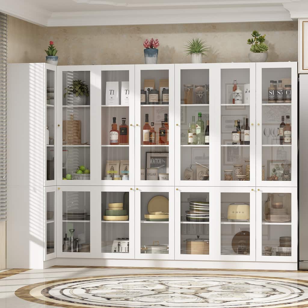 Modular Kitchen Utility Buffet,Large Cupboard Pantry Display Case