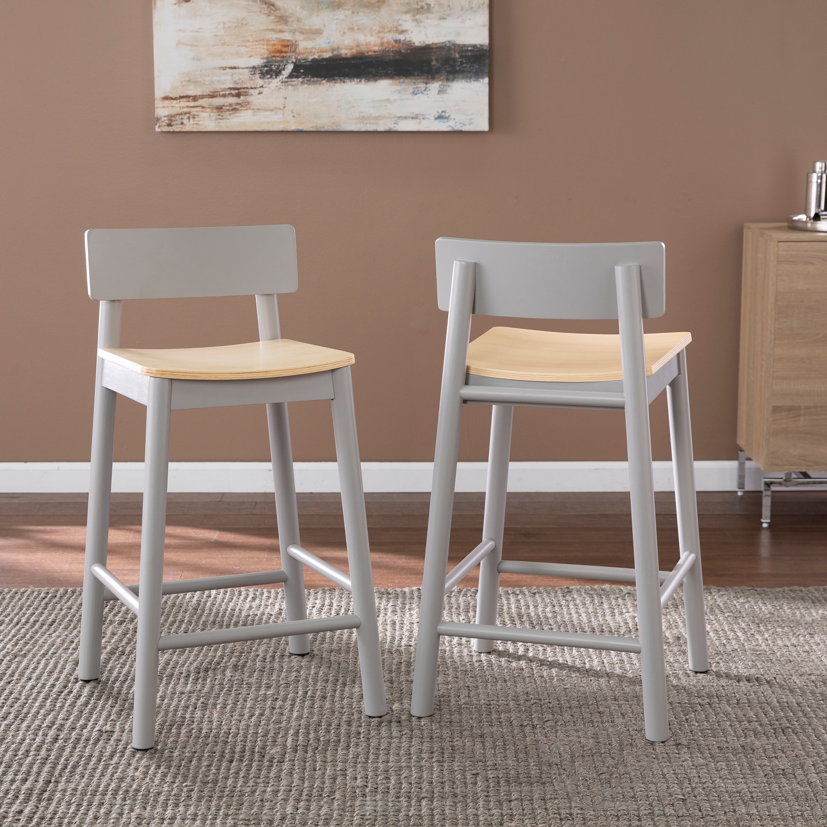 Two tone top bar stools