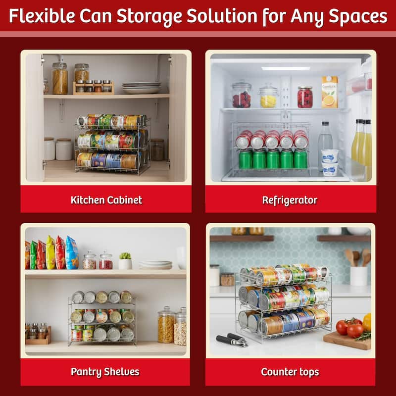 3-Tier Can Organizer and Dispenser - Rack Holds up to 27 Cans - For Kitchen Pantries and Countertops by Classic Cuisine