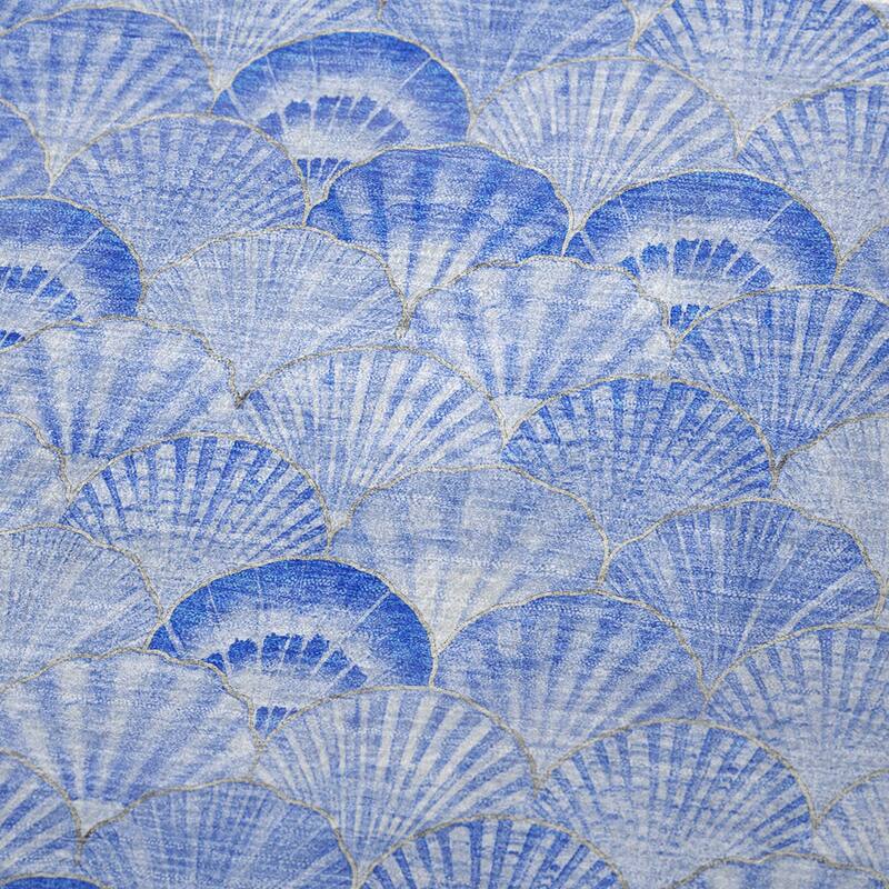 Premium Machine Washable ASB181 Coastal Seashell Sherpa Throw Blanket