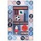 preview thumbnail 3 of 2, SAFAVIEH Santa Monica Kids Sakae Machine Washable & Slip Resistant Rug 4' x 6' - Grey/Blue - Rectangle