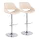 Option Cream Faux Leather/Chrome Metal