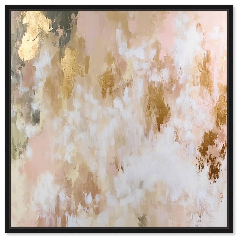 Golden Glimmer Gesture III Canvas by Art Remedy - Black - 24" x 24"