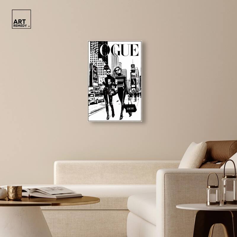 Shopping Gals Cover II Canvas by Art Remedy