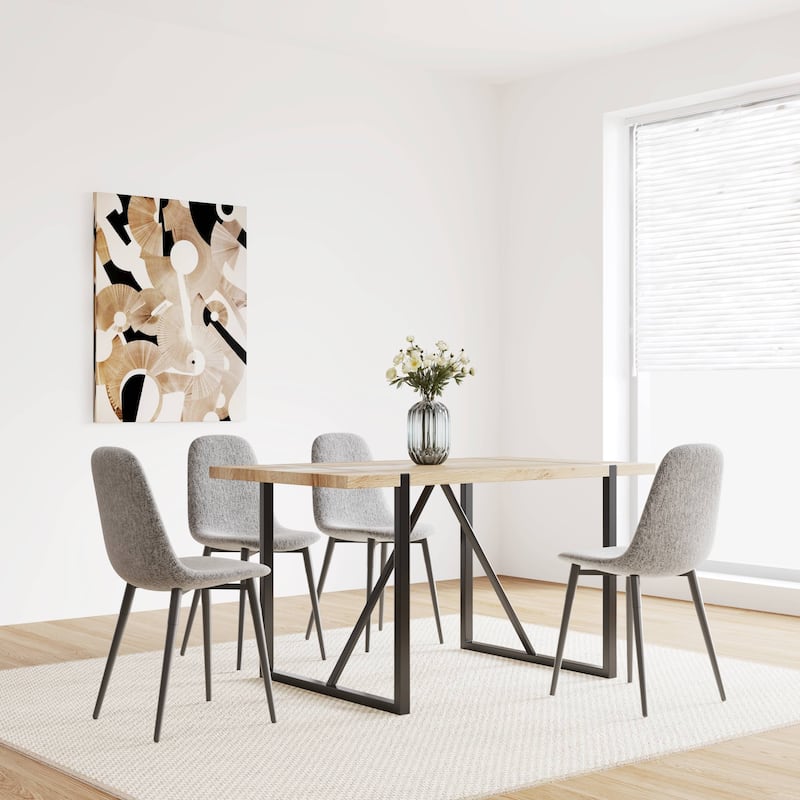 Dining Chairs Set of 4 with Metal Legs