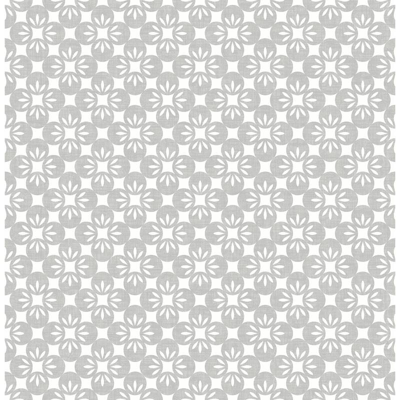 A-Street Prints Orbit Dove Floral Wallpaper