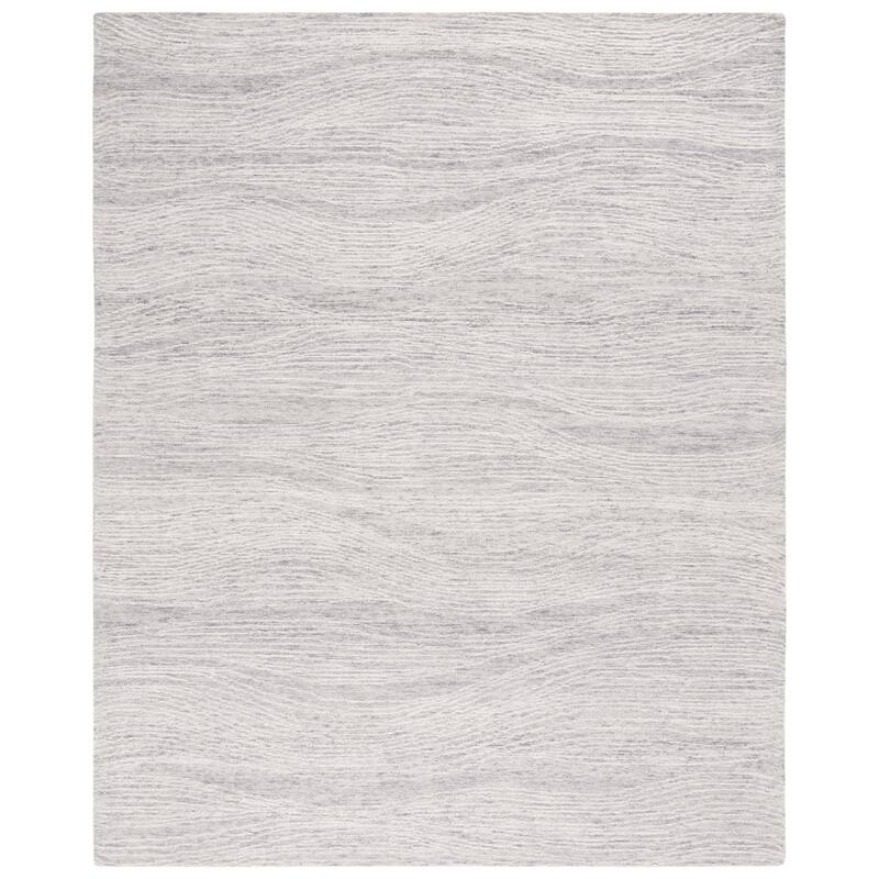 SAFAVIEH Handmade Metro Fetnete Modern Abstract Wool Rug - 10' x 14' - Grey/Ivory