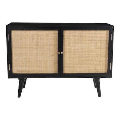 Glenda Two-Door Solid Wood with Natural Cane Sideboard