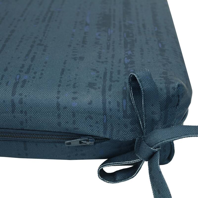 Urban Chic Outdoor Solid Textured Arm Chair Cushion 18 x 19 in Navy - 18" x 19" x 2.75"