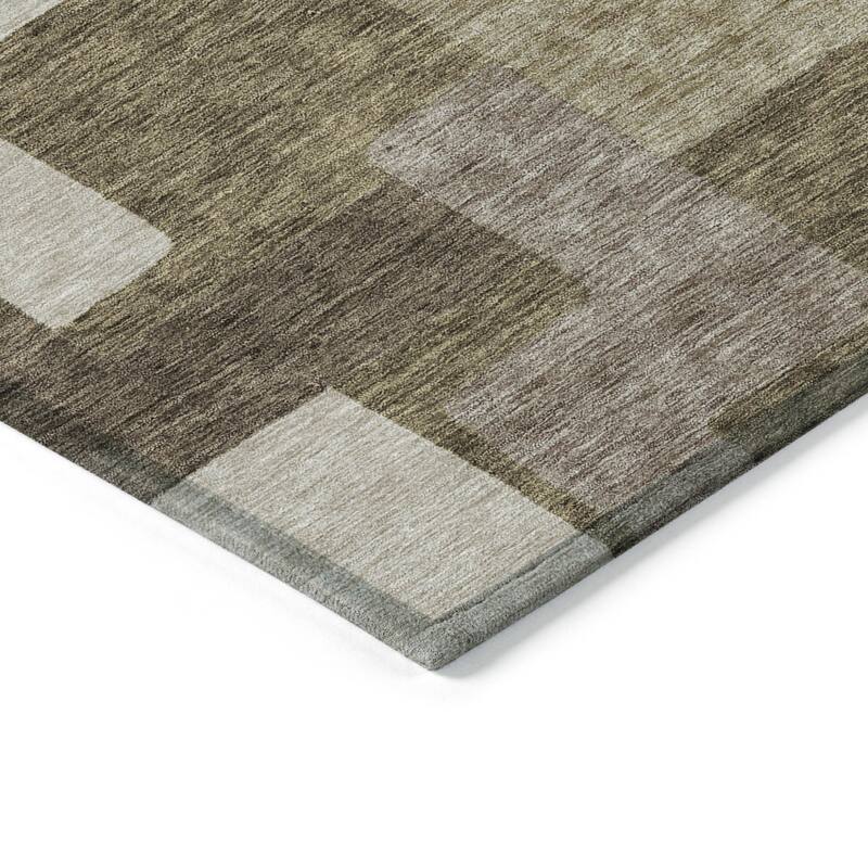 HomeRoots Abstract Transitional Rectangle Outdoor Rug
