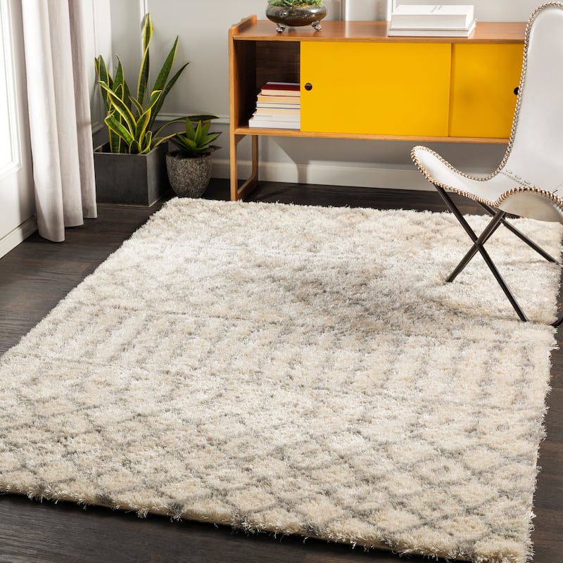 Artistic Weavers Magistrar Global Shag Handmade Area Rug - 2' x 3' - Cream