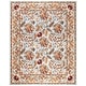 preview thumbnail 20 of 71, SAFAVIEH Handmade Chelsea Ashlyn French Country Floral Wool Rug 6' x 9' - Light Blue - Rectangle
