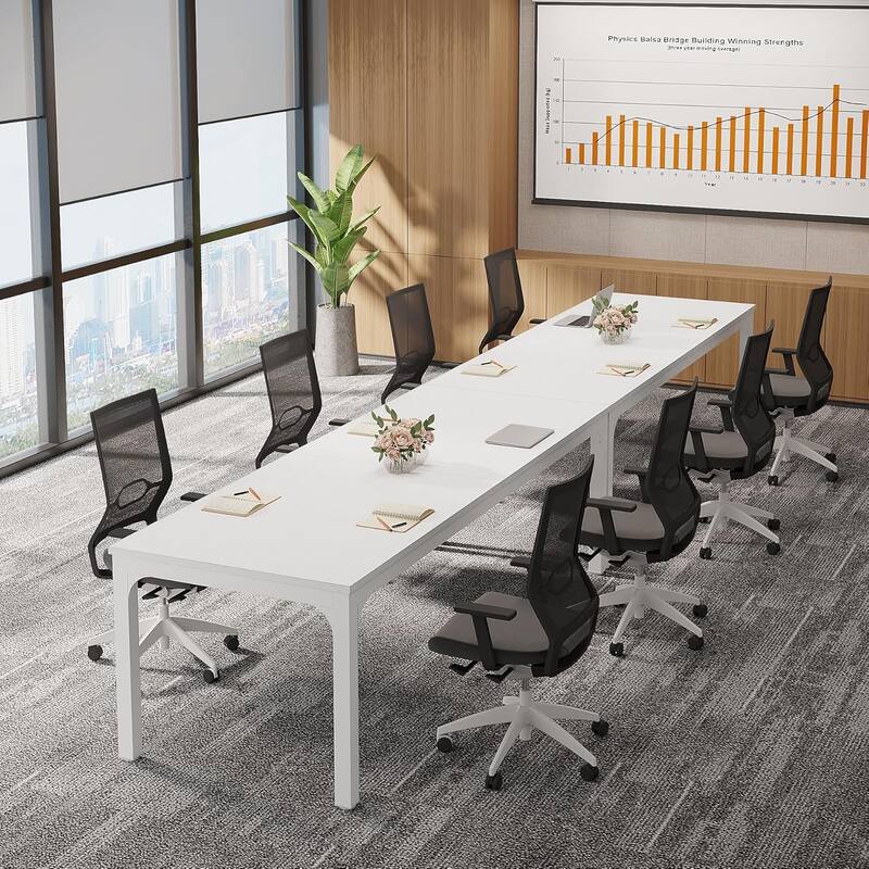 78.74" Large Rectangle Conference Table/Desk, Modern Seminar Meeting Table, Business Tables for Boardroom & Office