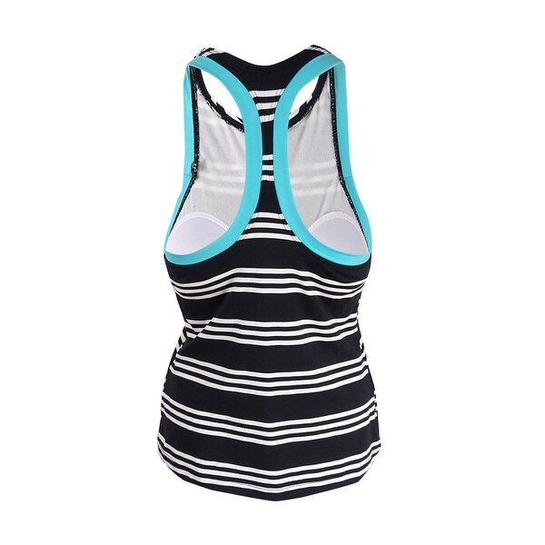 Jag Women/'s Harbour Stripe High-Neck Racerback Tankini Top