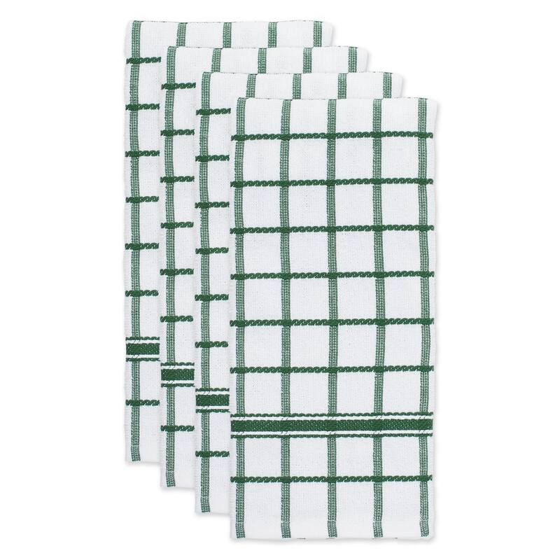 DII Artichoke Windowpane Terry Dishtowel (Set of 4)