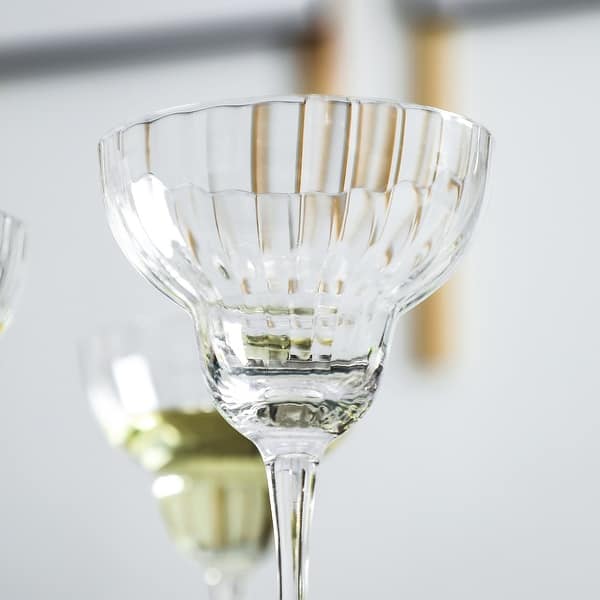 FIFTH AVENUE ￼ Portico Set Of 4 Crystal Martini Glasses Cocktail Margarita