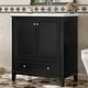 preview thumbnail 2 of 14, 30" Bathroom Vanity with Sink - Solid Wood Frame & MDF, Multi-Storage Design, Soft-Close Doors & Drawer, Modern Bathroom Cabinet