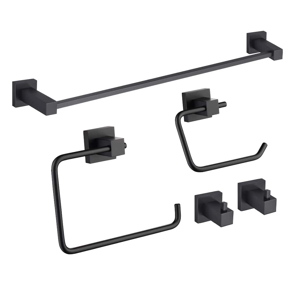 Cube 5-Piece Bathroom Hardware Set