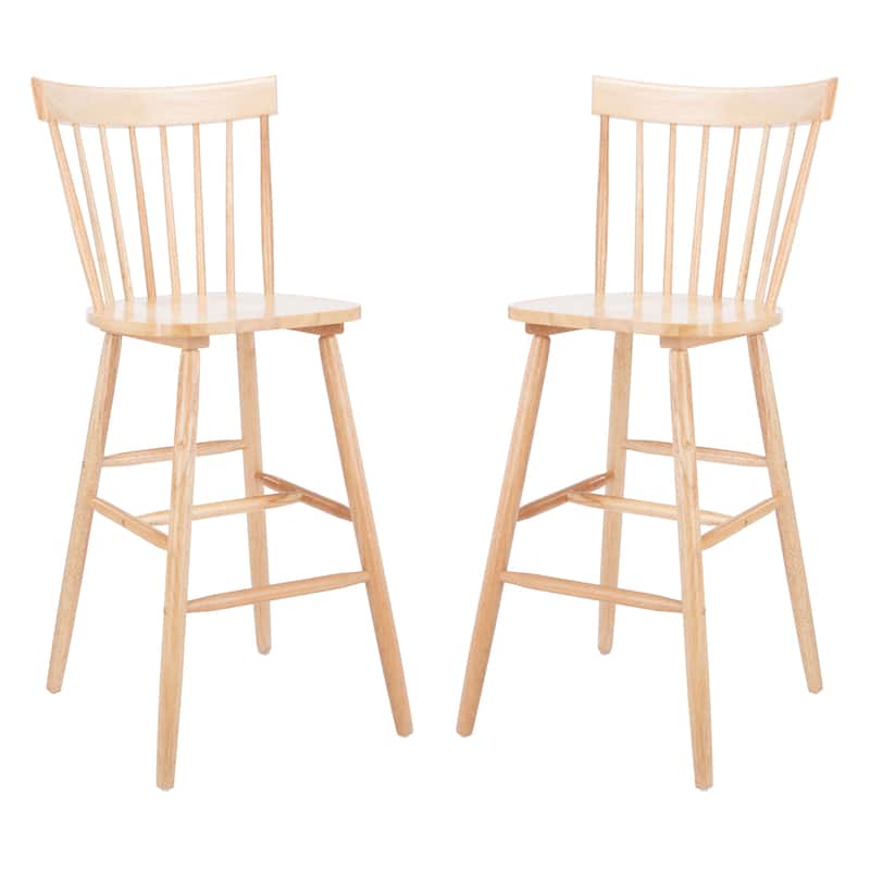SAFAVIEH Belva 30-inch Spindle Farmhouse Bar Stool (Set of 2) - 20" W x 21" D x 44" H - 20"W x 21"D x 44"H