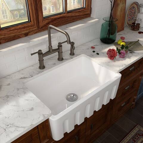 Eridanus Rio 30" Fireclay Reversible Farmhouse Sink