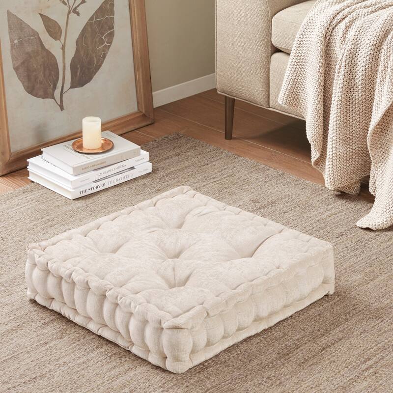 Intelligent Designs Charvi Chenille Square Floor Pillow