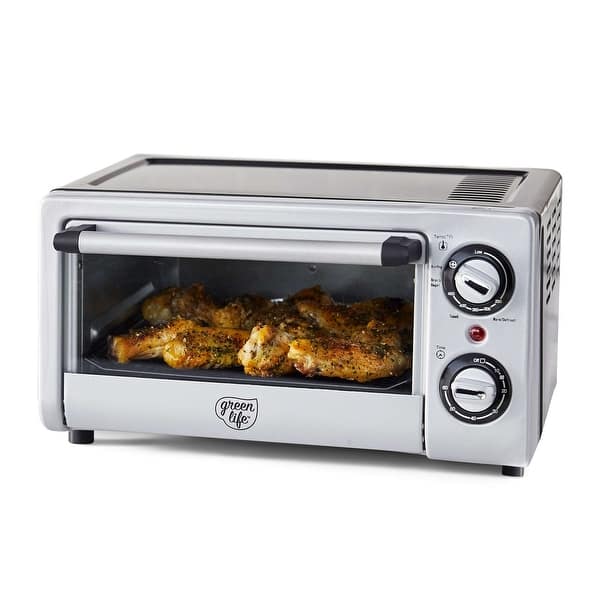 GreenLife Healthy Ceramic Nonstick All in One Air Fry Toaster Oven - Silver