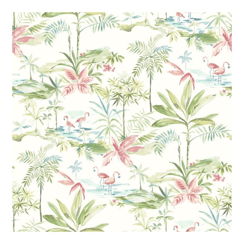 Chesapeake Lagoon Green Scenic Island Wallpaper - 20.5 x 396 x 0.025