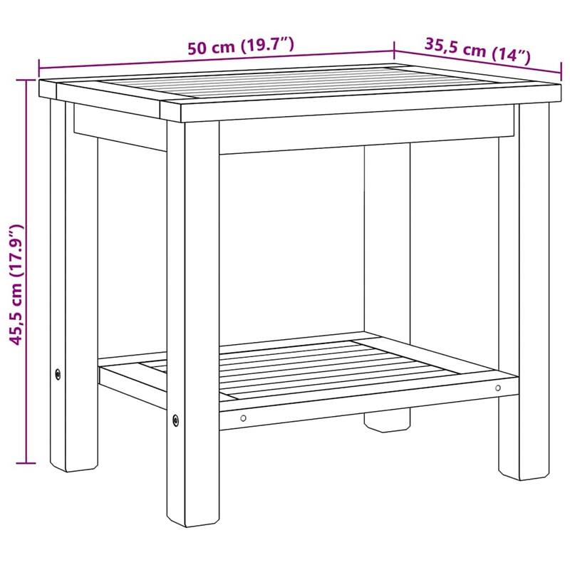 vidaXL Coffee Table Brown Solid teak wood