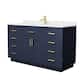 Option Dark Blue, Gold Trim, White Quartz Top