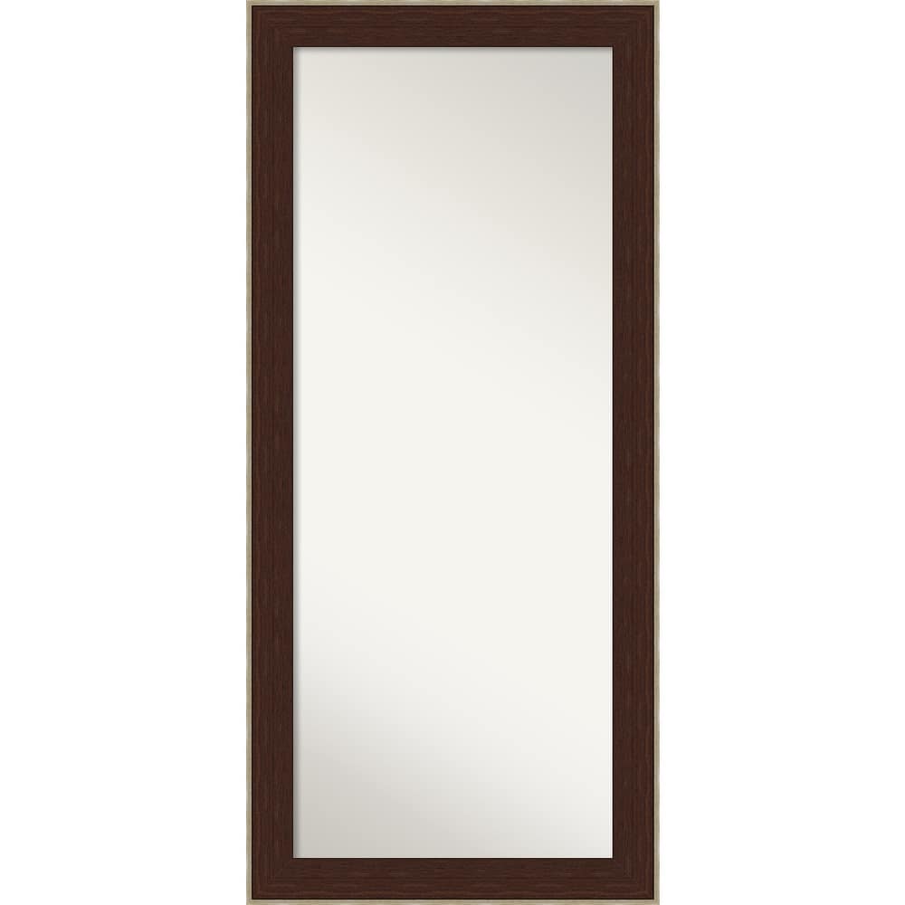 Non-Beveled Wood Full Length Floor Leaner Mirror - William Frame