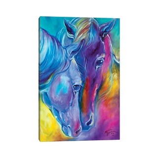 icanvas color my world with horses loving spirits by marcia baldwin canvas print overstock 22546025