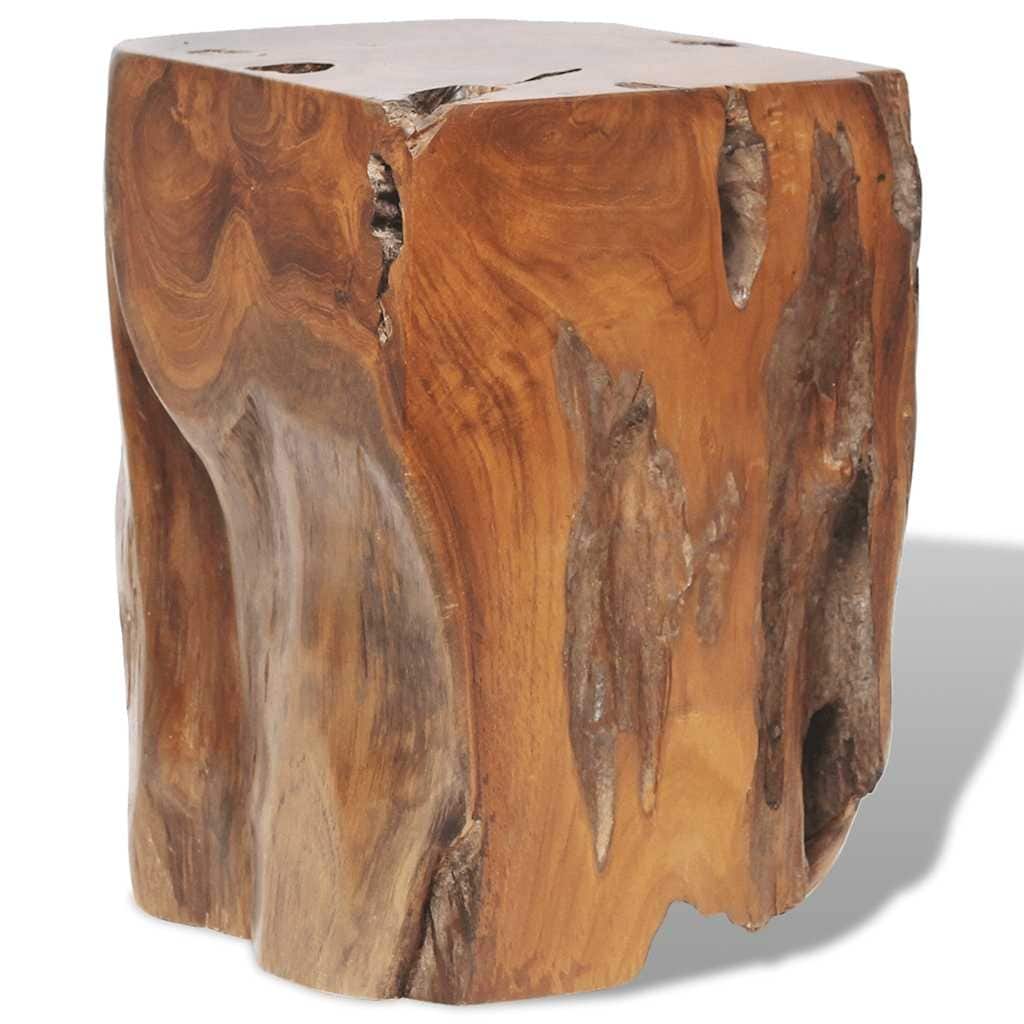 vidaXL Solid Teak Wood Stool, Small Side Table, Brown