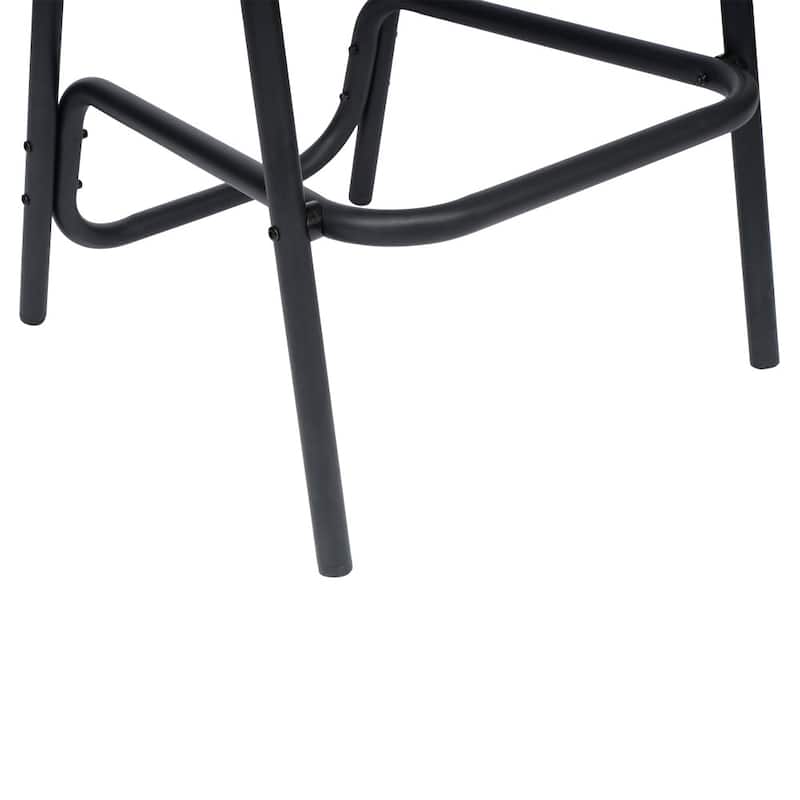 Commercial Indoor-Outdoor Rattan Restaurant Barstool with Aluminum Frame-Set of 4