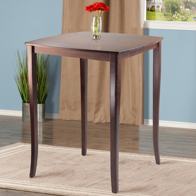 Inglewood High Table, Walnut - 33.86 x 33.86 x 38.9 inches