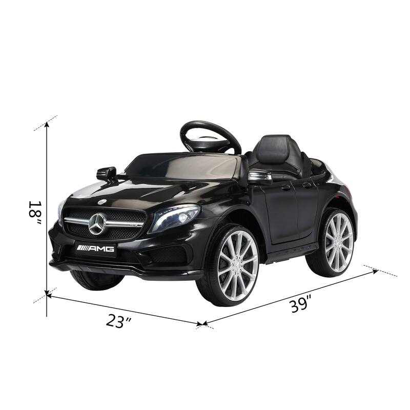 Licensed Mercedes Benz AMG 6V Kids Ride-On Electric Car, Remote Control, Music, USB, Black