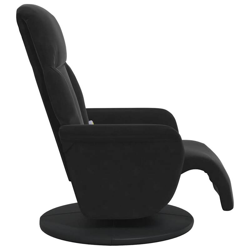 vidaXL Massage Recliner Chair with Footrest Black Velvet