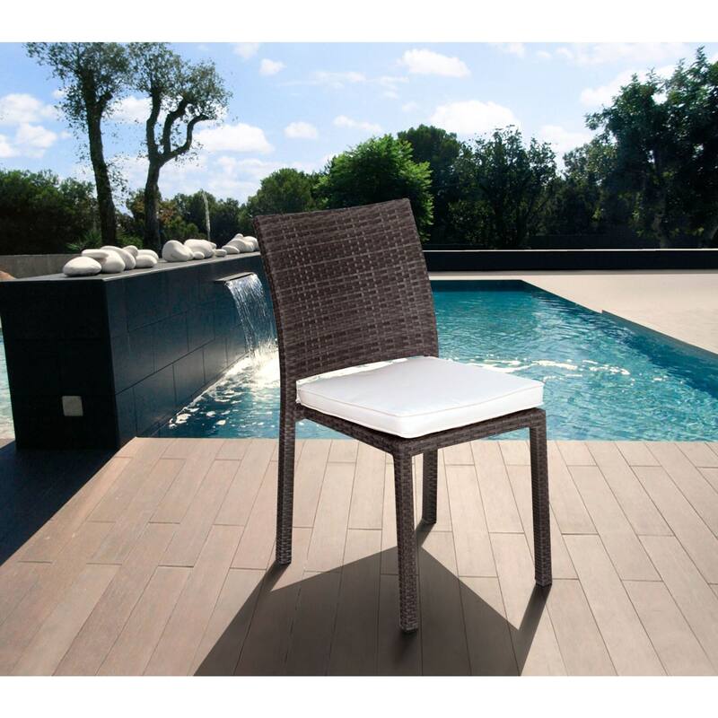 7-Piece Brown and Gray Damian Eucalyptus Rectangular Patio Dining Set 92.5"